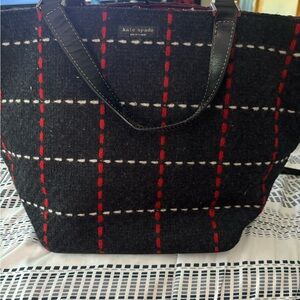 Kate Spade Black and Red Quilted Tote